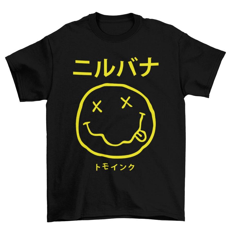 Tomoshinc Nirvana Band T-Shirt - Grunge Logo Japanese