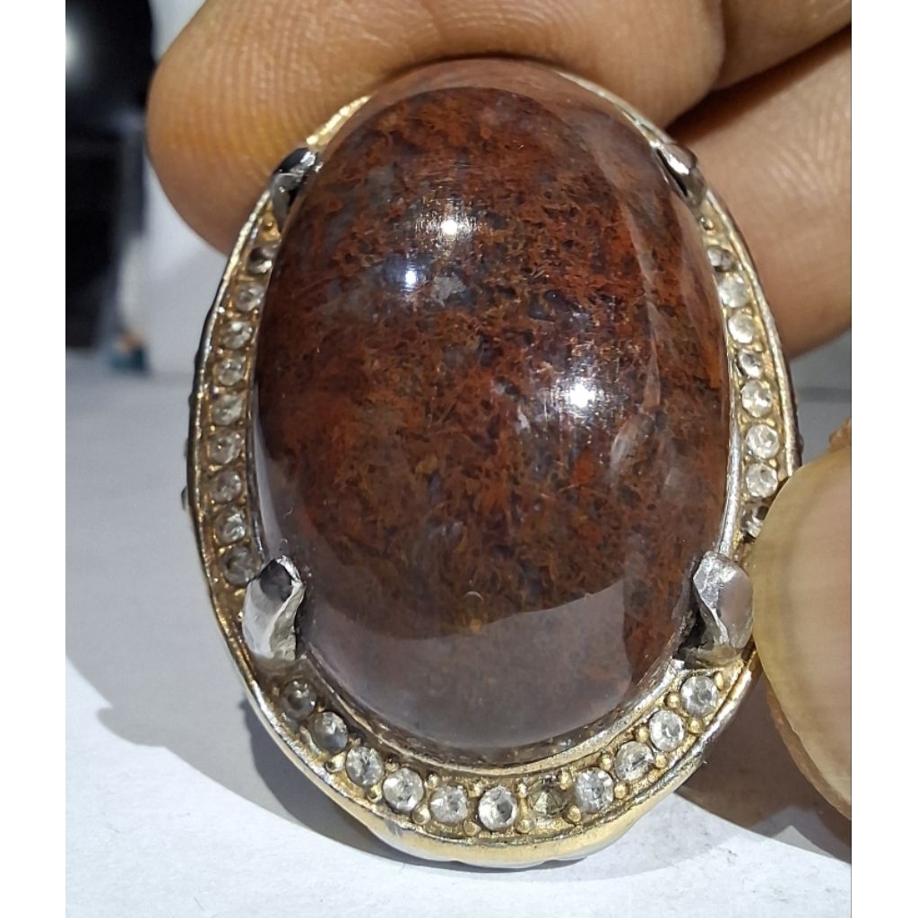 EST DIM AGATE STONE 30.5x19.5x10 RING 7.5