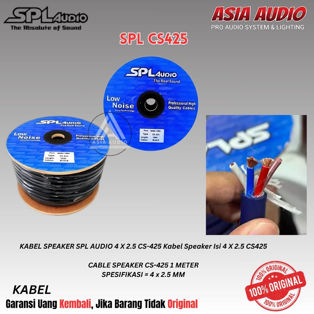 สายลําโพง SPL AUDIO CS-425 ดั้งเดิม 4X2.5 MM