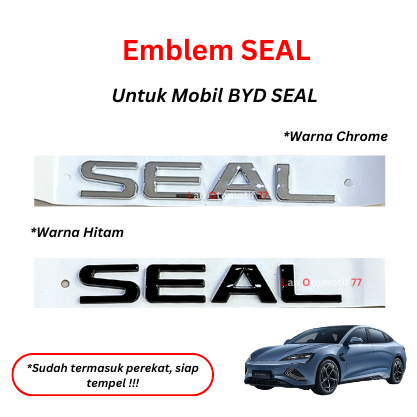 BYD Car Emblem SEAL Chrome & Black มีกาวพร้อมติดสําหรับ BYD SEAL