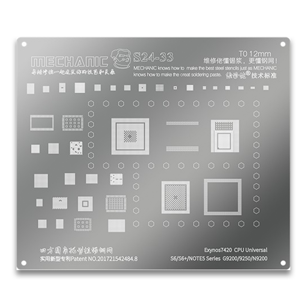 MECHANIC IC MOLD S24-33 0.12M Exynos7420 CPU S6/S6+/G9200/G9250/N9200 ต้นฉบับ