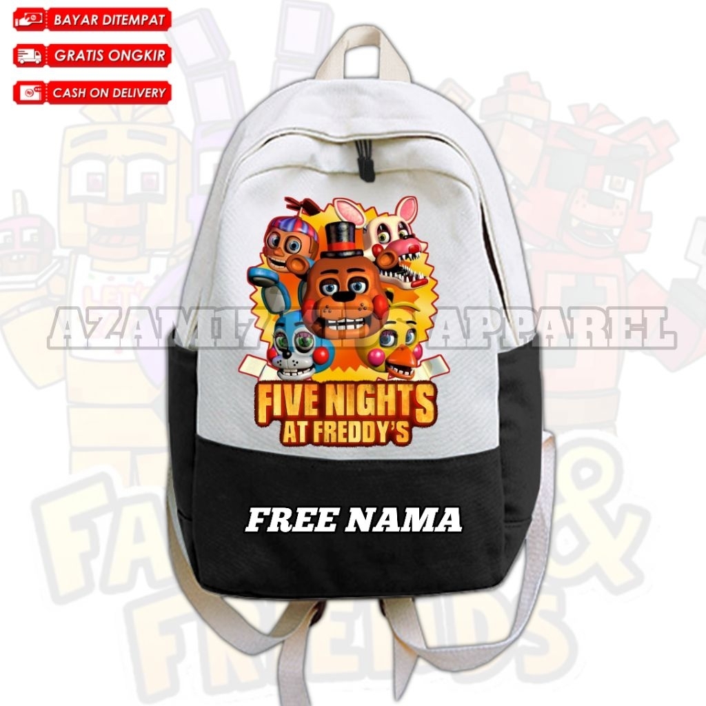 Freddy Fazbear And Friends โรงเรียนอนุบาลกระเป๋าเป้สะพายหลังโรงเรียนประถมศึกษาชื่อฟรี / Five Nights 