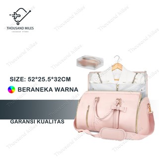 Thousand Miles Tas Travel Lipat 52L Tahan Air (Waterproof) Bahan PU - Tas Penyimpanan Baju Besar, Ringan & Portable, Cocok untuk Liburan/Travel, Multi Warna