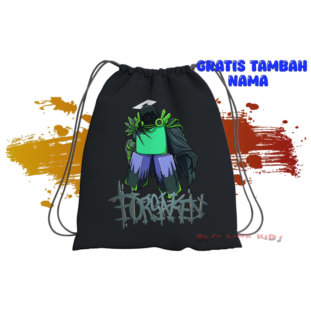 Roblox Forsaken John Doe Drawstring Bag สําหรับโรงเรียนอนุบาลระดับประถมศึกษา / เด็กชายและเด็กหญิง