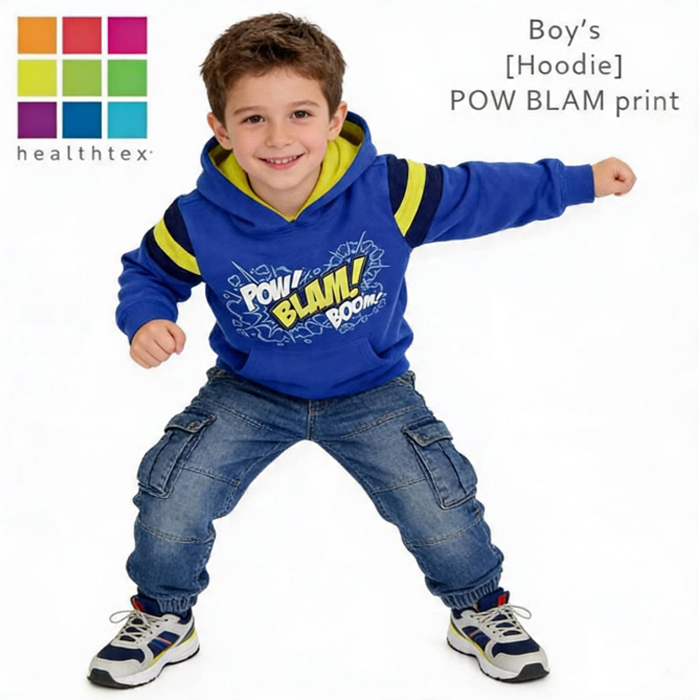 Healthtex Pow Blam Boom Boys เสื้อกันหนาวมีฮู้ด