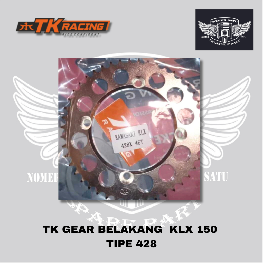 TK RACING REAR GEAR KLX150 428 40T 41T 42T 44T 45T 46T 47T 48T 49T 51T ต้นฉบับ 100%