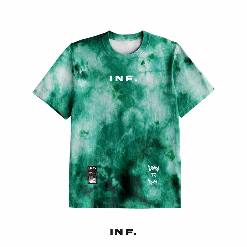 เสื้อวิ่งแขนสั้นสีขาวมัดย้อม - Running Born To Run 08 INF Sport Top