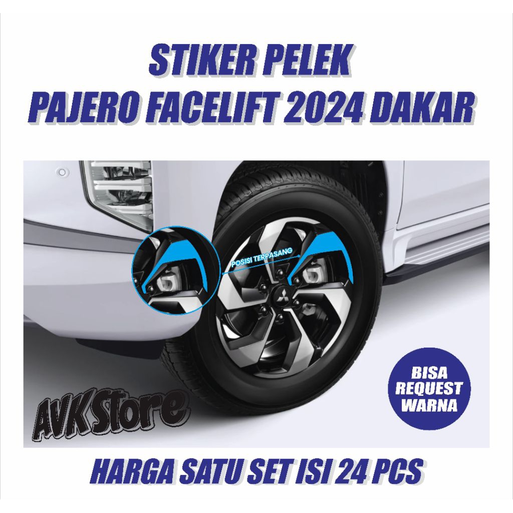 PAJERO SPORT FACELIFT 2024 สติ๊กเกอร์ DAKAR (สติ๊กเกอร์โครเมียม)