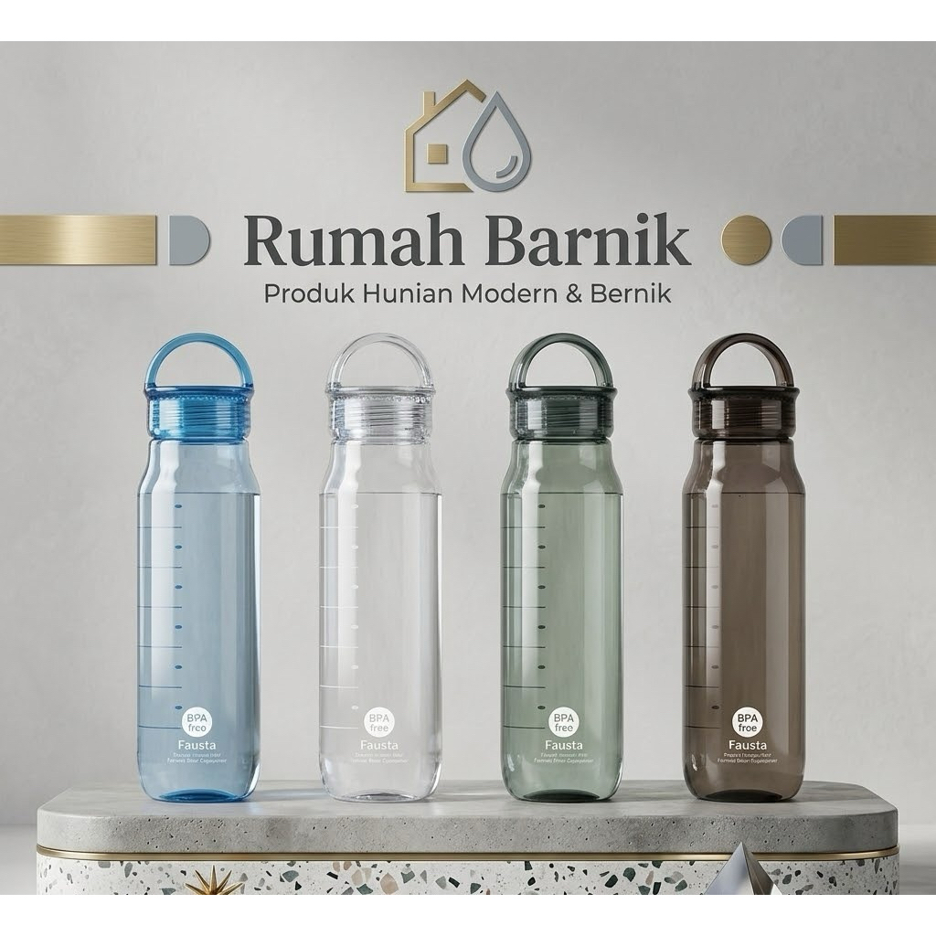 Fausta Portable Sport Drinking Bottle 700ml ด้ามจับแข็งแรง BPA Free Food Grade (แปรงฟรี)
