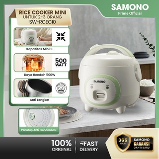 SAMONO Rice Cooker Non Stick 3 Orang Magicom 1L Low Watt Penanak Nasi Anti Lengket magic com rice cooker mini mejikom mejikom kecil rice cooker 1 liter SW-RCEC10