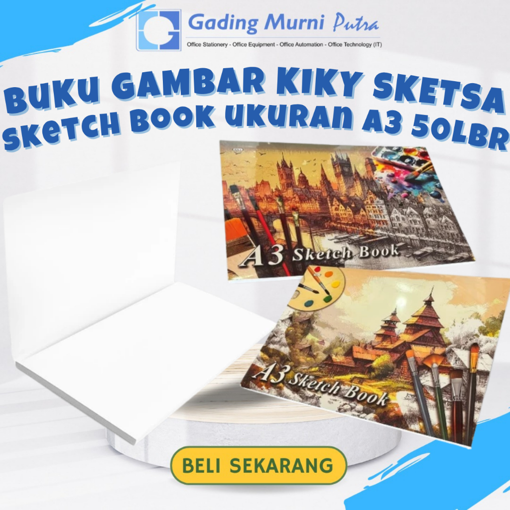Kiky Sketch Book / A3 Sketch Drawing Book บรรจุ 50 แผ่น