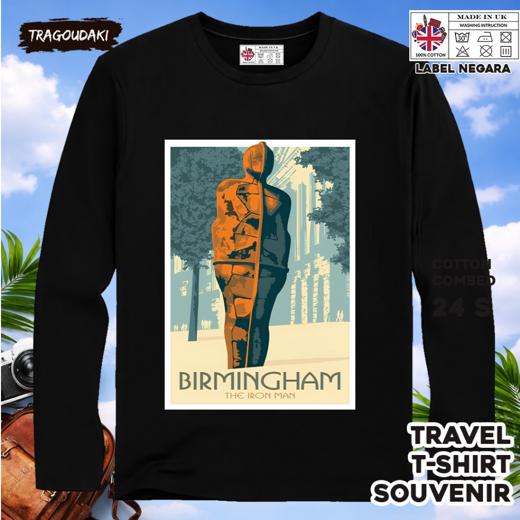 ENGLAND 28 LONG-SLEEVED SOUVENIR เสื้อยืด ENGLAND COUNTRY TAG COTTON 24S ของขวัญพรีเมี่ยม SOUVENIR