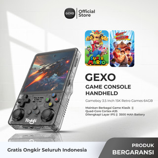 Gexo Game Console Toddi Version Handheld Gameboy 3.5 Inch 15K Retro Games 64GB - R36S