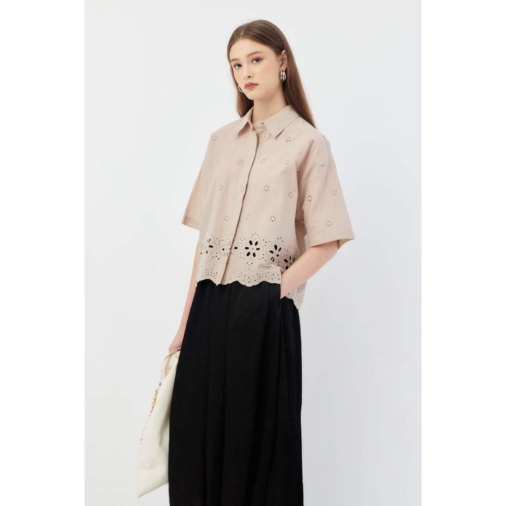 PAFON Phoebe Top - Taupe
