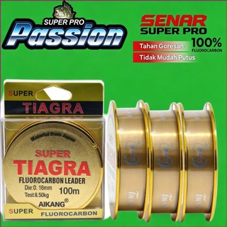 Senar Pancing Super Tiagra 100m Fluorocarbon Leader Best Quality