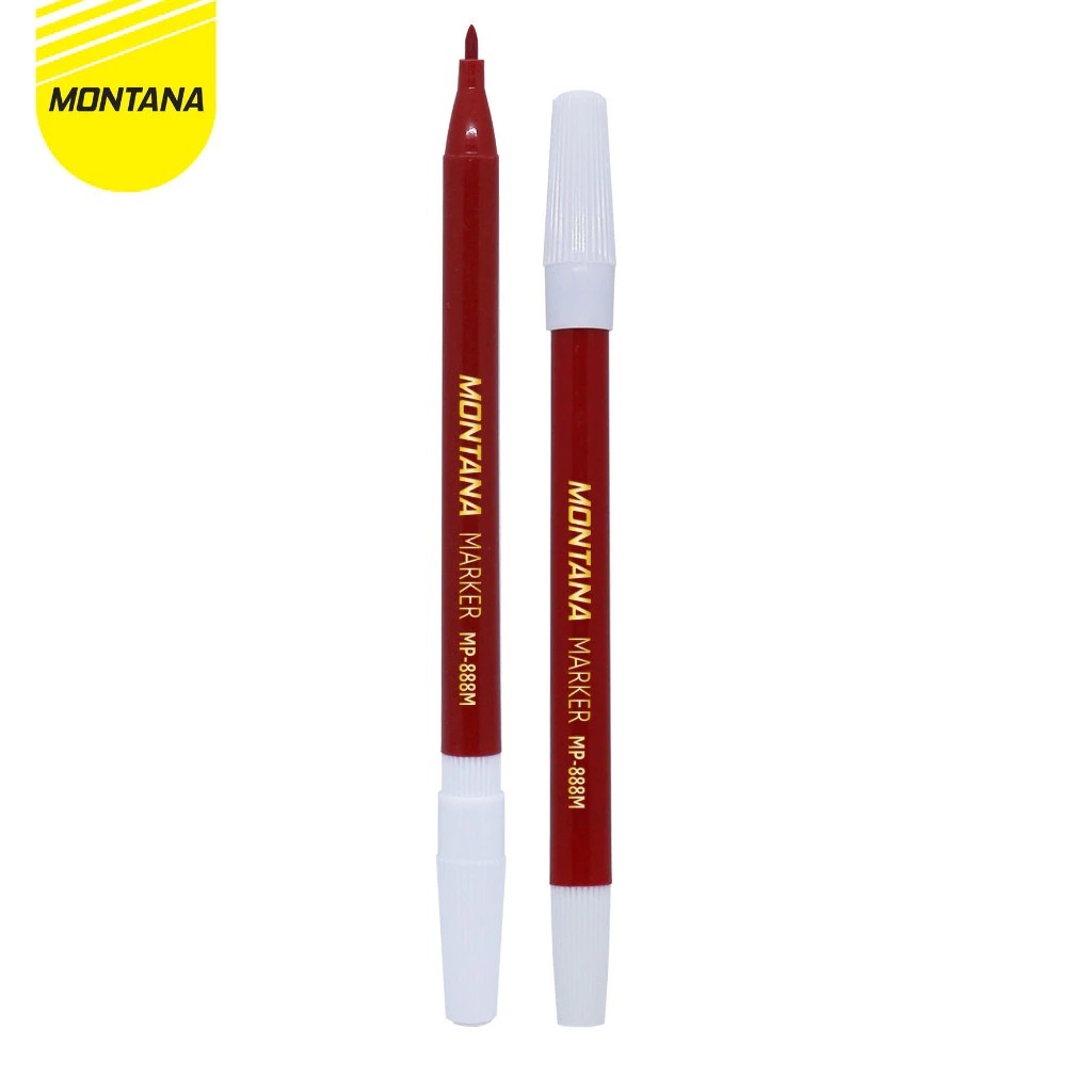 MERAH Montana Small Permanent Red Marker / ปากกามาร์กเกอร์ถาวรสีแดง / MP-888MB