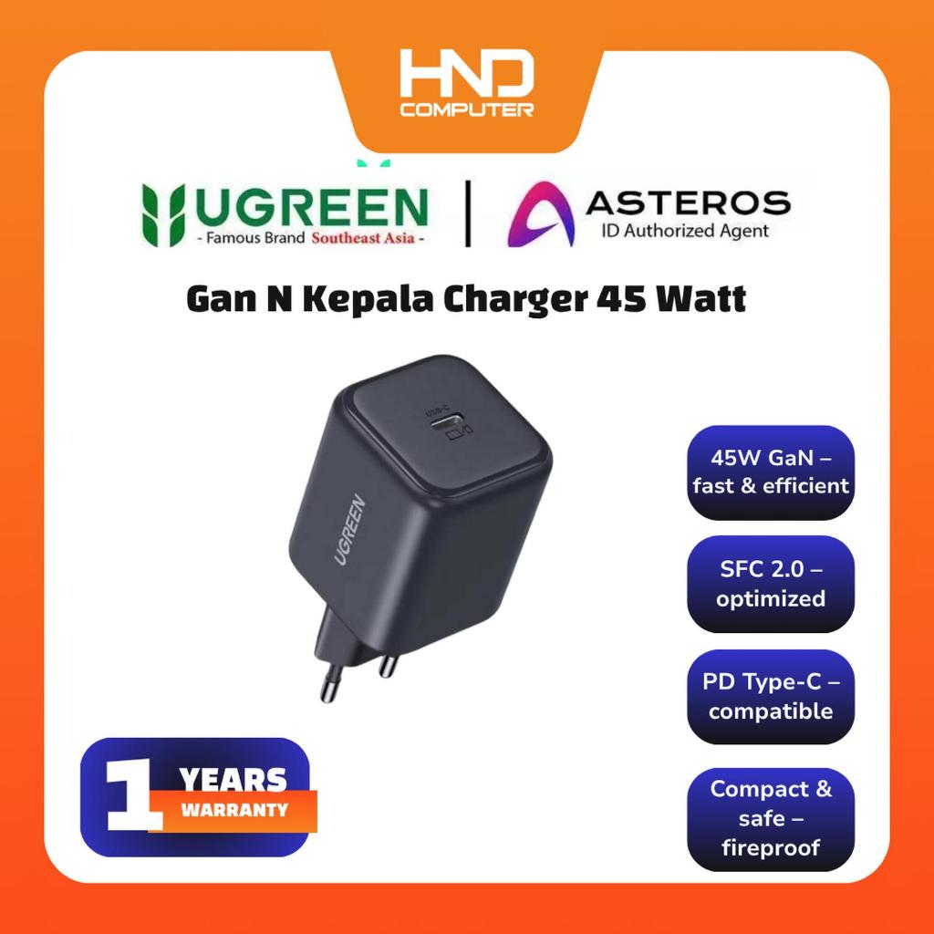 UGREEN 65052 Gan 45W USB C Black C Wall Charger ชาร์จเร็ว