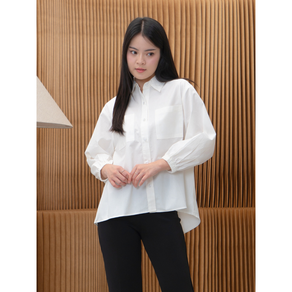 KEMEJA ADA - เสื้อเชิ้ตโอเวอร์ไซส์ Oska Balloon Sleeve #9C57