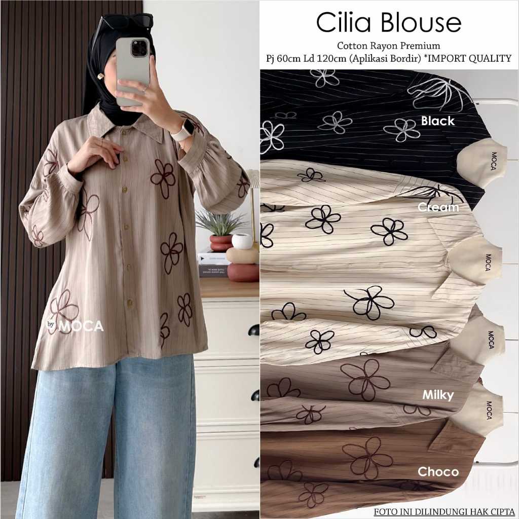 เสื้อผ้าผู้หญิง HQ CILIA BLOUSE จาก MOcA FASHION STORE