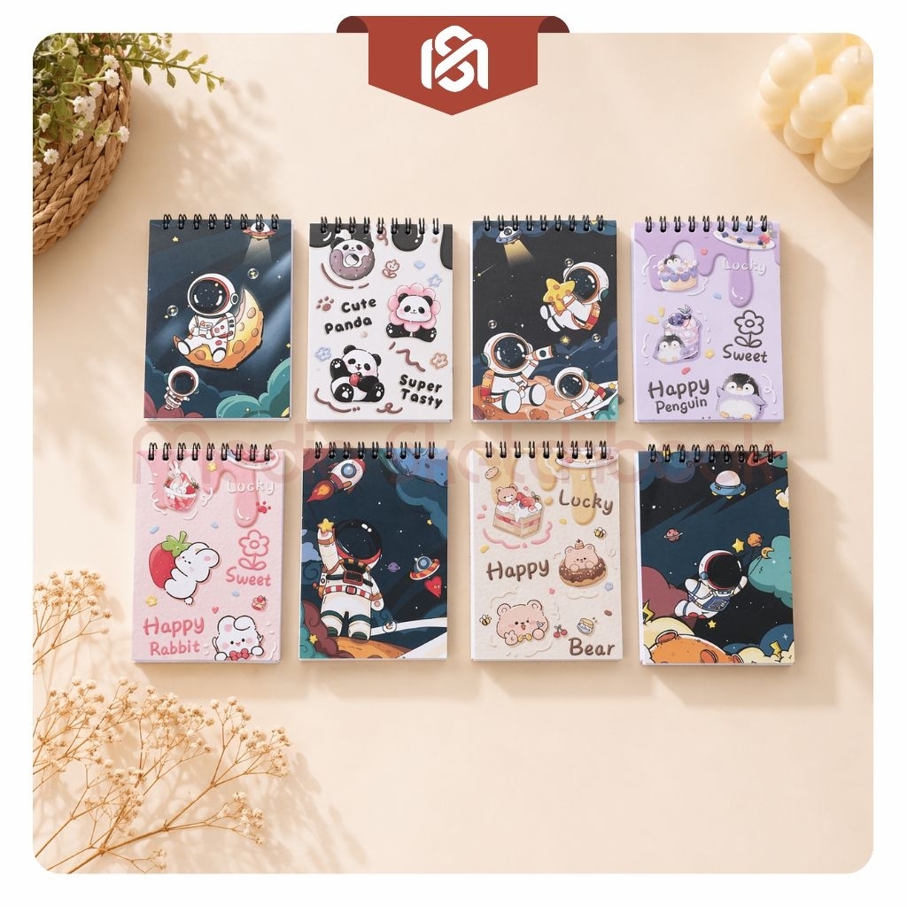 สมุดโน๊ตขนาดเล็ก B7 แบบสุ่มน่ารัก | สมุดโน๊ตขนาดเล็กตัวละครน่ารักสําหรับเด็ก