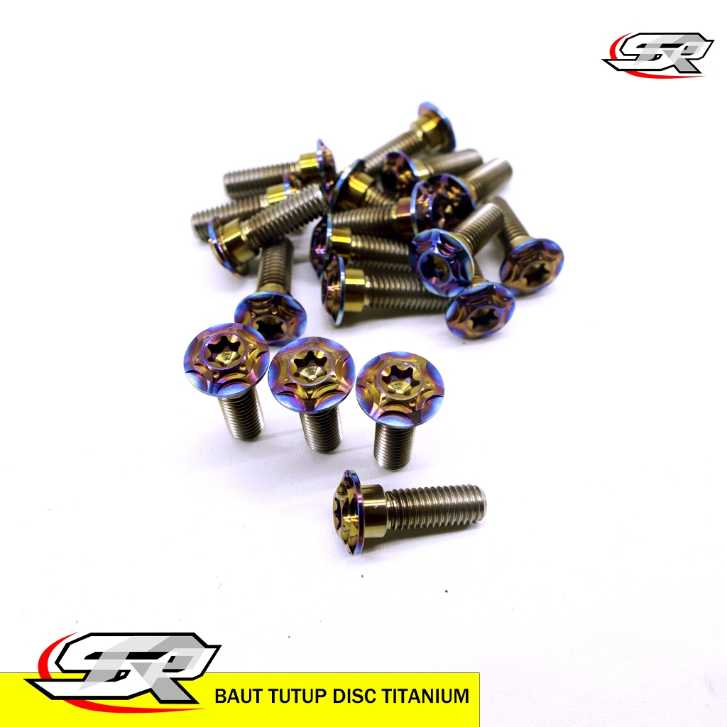 ดิสก์เบรกเคาะ M8X25 M8 x 25 M 8 X 25 Titanium Burn SRP
