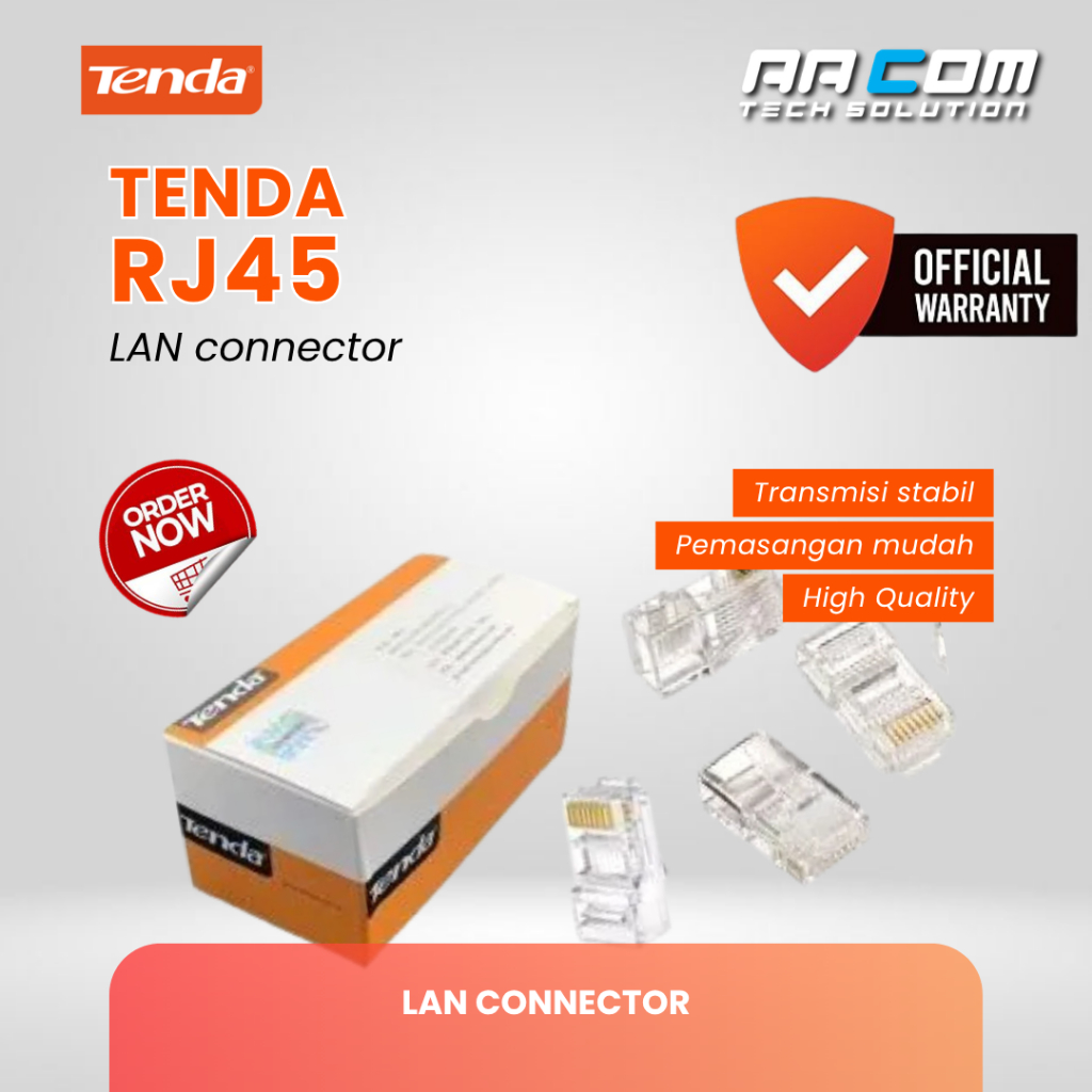 TENDA LAN CONNECTOR RJ45 TENT CONNECTOR ETHERNET CONNECTOR สาย UTP CAT 5