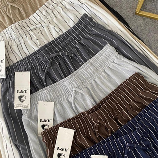 Everyday Stripe Pants Bangkok Celana Panjang Wanita Baggy Kantor Kuliah Motif Garis Kulot Pinstripe
