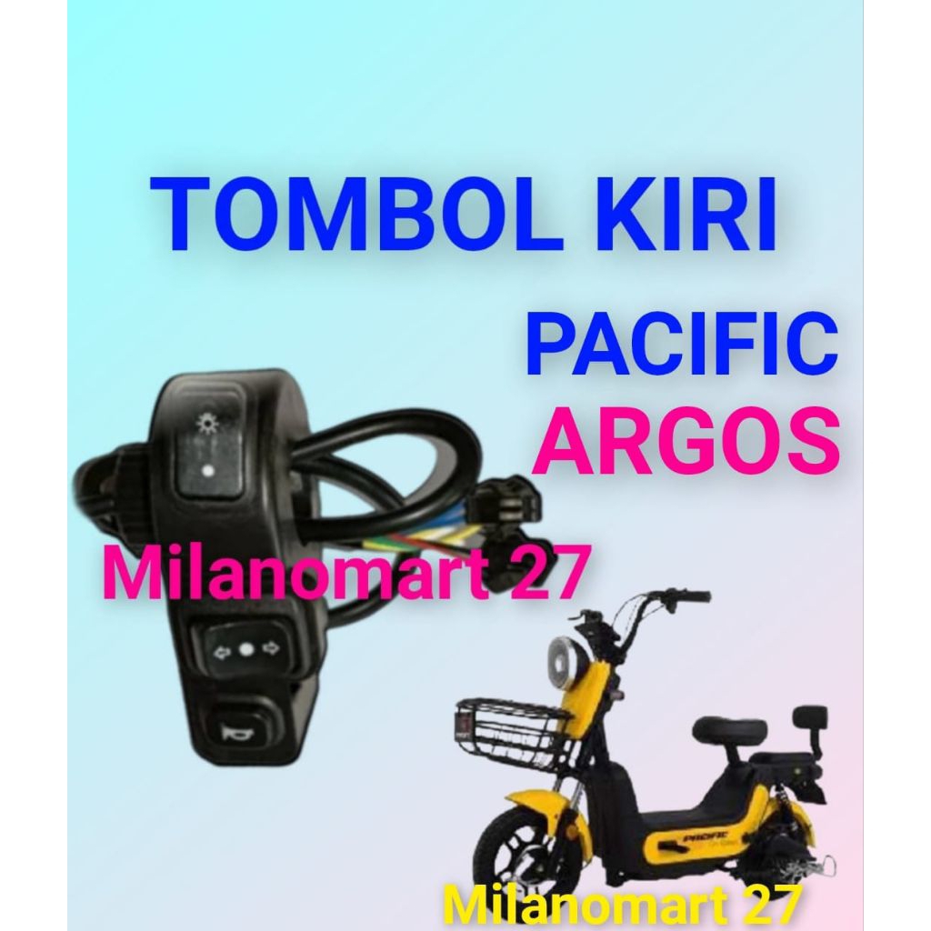 TOMBOL ปุ่มซ้ายจักรยานไฟฟ้า pacific argos สวิทช์ไฟเลี้ยวกระดิ่งไฟฟ้าจักรยาน light pacific argos