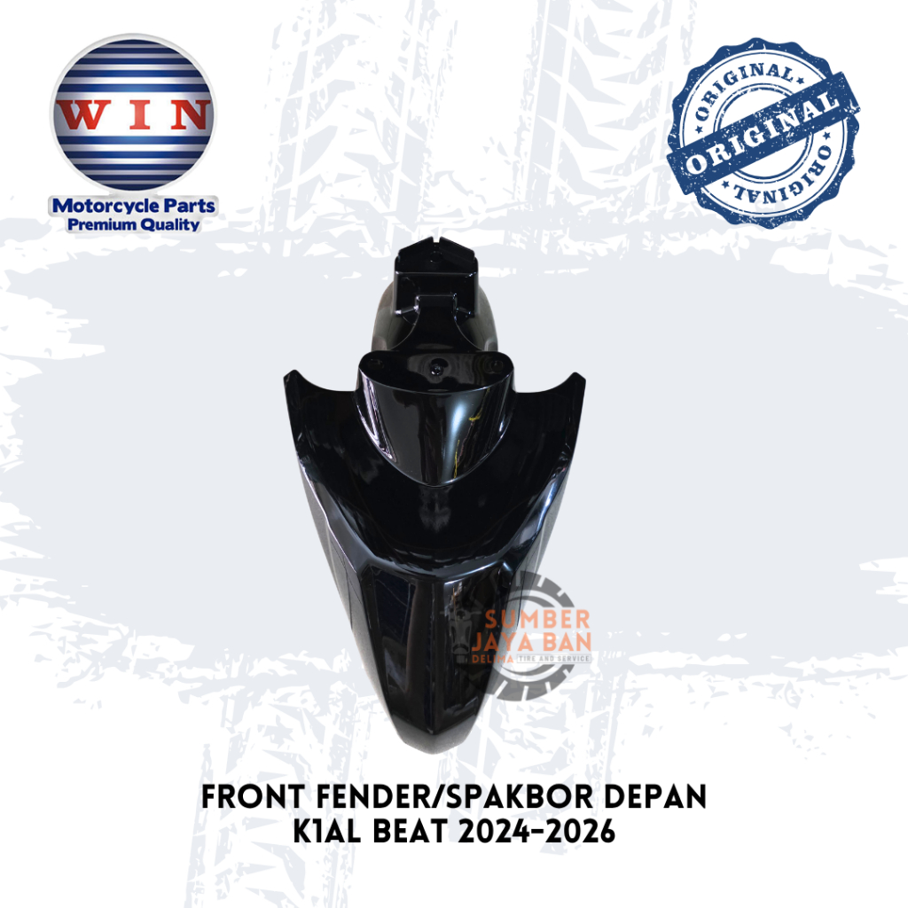 WIN บังโคลนหน้า K1AL Beat 2024 2025 2026 สีดําเงา PU สีดํา