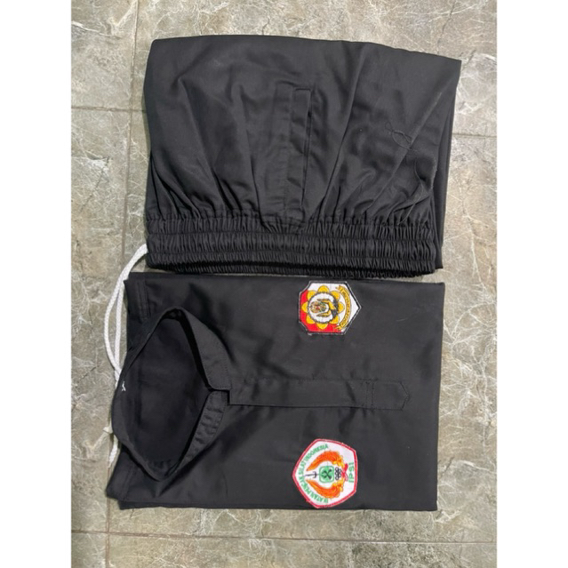 BLACK MILITARY PENCAK SILAT UNIFORM + EMBROIDERY