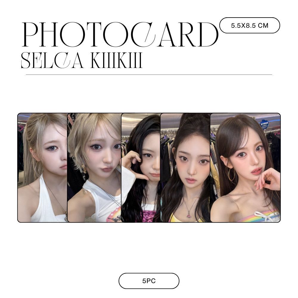 ภาพถ่าย KIIIKIII SELCA DELU PACK 5 ชิ้น การ์ด KPOP UNOFFICIAL SUI HAUM LESOL JIYU KYA