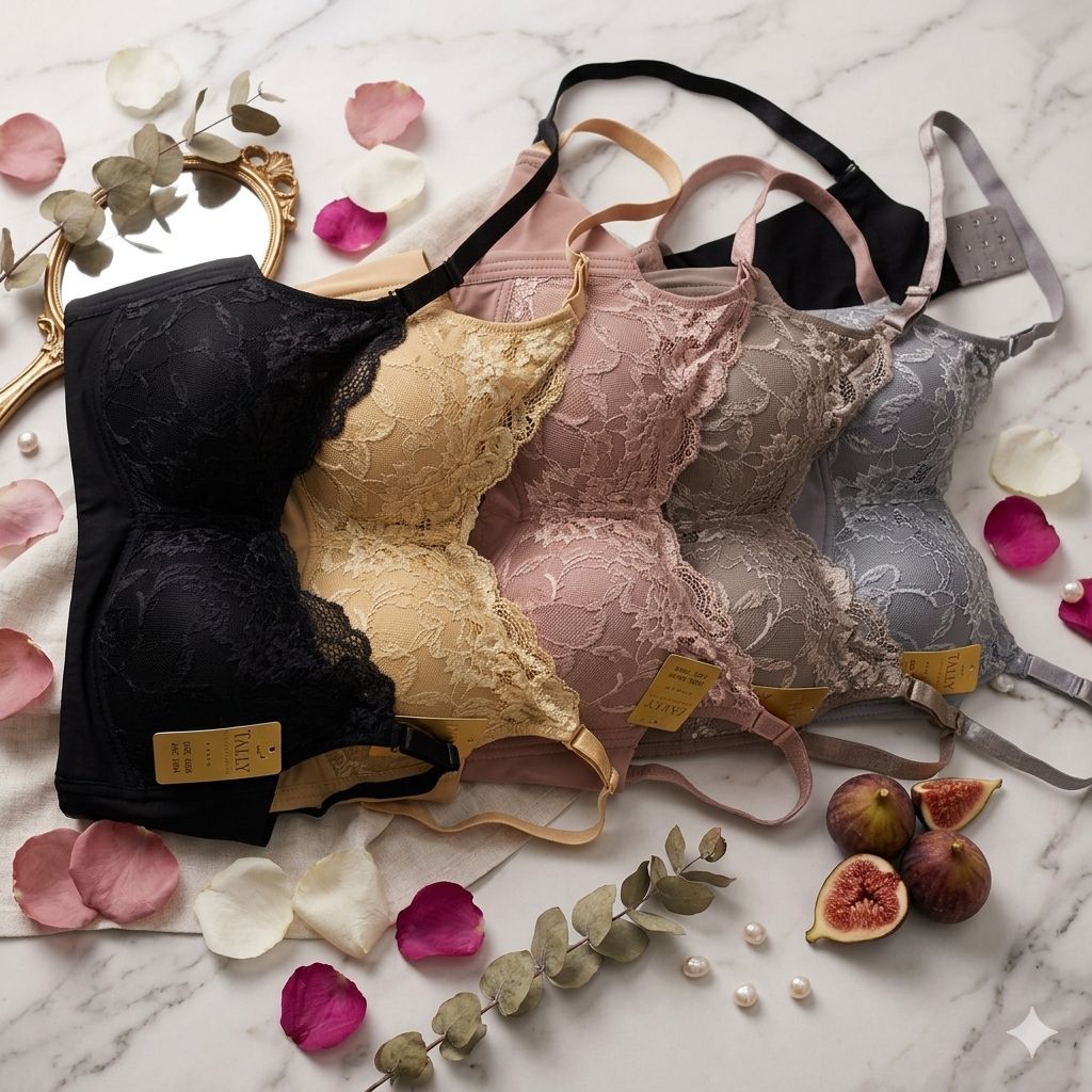 SALLY BRA BH 7944 I SIZE 36 - 42 I WIRELESS I THIN FOAM CUP CI HOOK 3