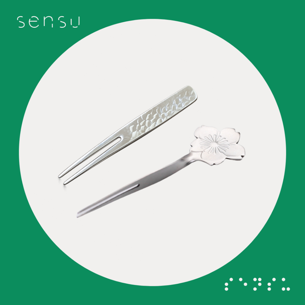 SENSU Hagane ส้อมวากาชิพรีเมี่ยมญี่ปุ่น - ส้อมสแตนเลสขนาดเล็กสําหรับขนมหวานและผลไม้