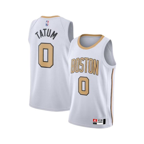 TATUM 0 BOSTON WHITE BASKETBALL JERSEY