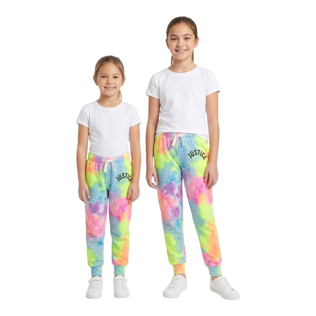 Justice Kids Tie Dye Rainbow Jogger Pants