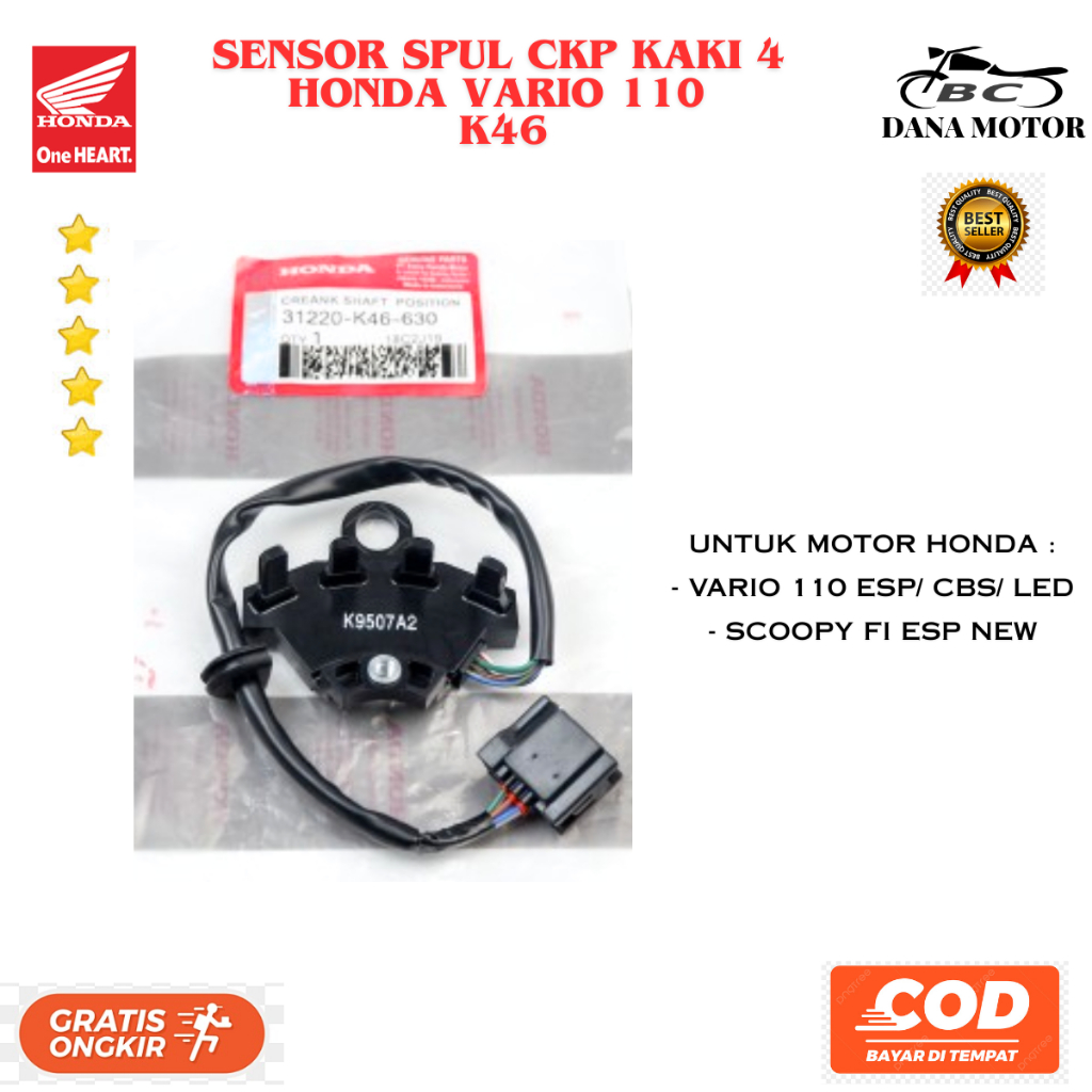 Original Vario 110 Spool Sensor / CKP Stator Spool Sensor 4 ขา Honda Scoopy Fi PNP - 31220-K46-630