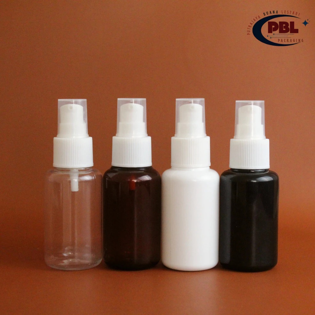 60ml Tubular Treatment Pump Bottle / 60ml Tubular Pump Bottle / 60ml Tubular Bottle - White Half Cap
