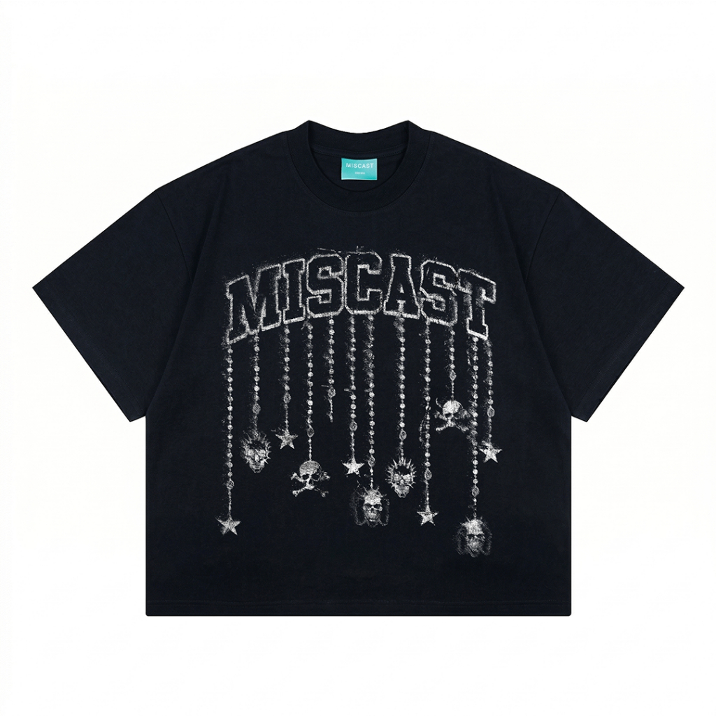 Miscast - Boxy Oversize T-Shirt - NOIRE - สีดํา