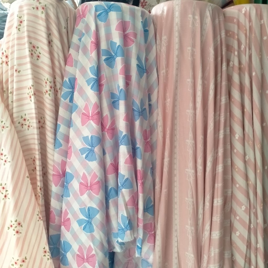 KATUN ผ้าคอตตอนเรยอน/ผ้าเรยอนลาย/ผ้าฝ้ายเรยอนพรีเมียม ราคา/เมตรครึ่ง (0.5mtr)