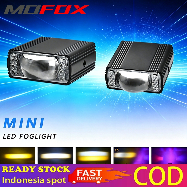 CAHAYA MOFOX L9&J1 Spotlight LED Flat High/Low Multimode 2 แบตเตอรี่ Bild Light มอเตอร์ย่างรถกันน้ํา