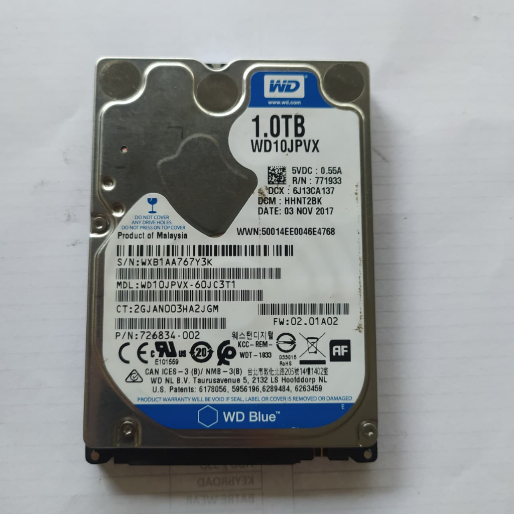 ฮาร์ดไดรฟ์ WD BLUE 1 TB