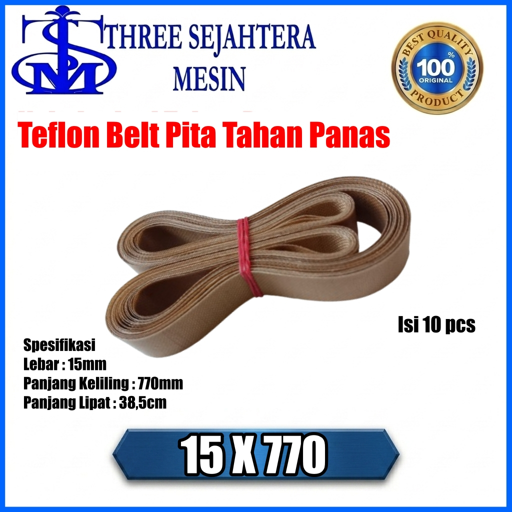 10 ชิ้น 15x770 ซีลสายพานเทฟลอนสําหรับ FRB-770 Hualian Wirapax