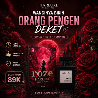Harluxe Roze Extrait de Parfum 40ml – Wangi Floral Soft Feminine Elegant Unisex Signature Scent Tahan Lama