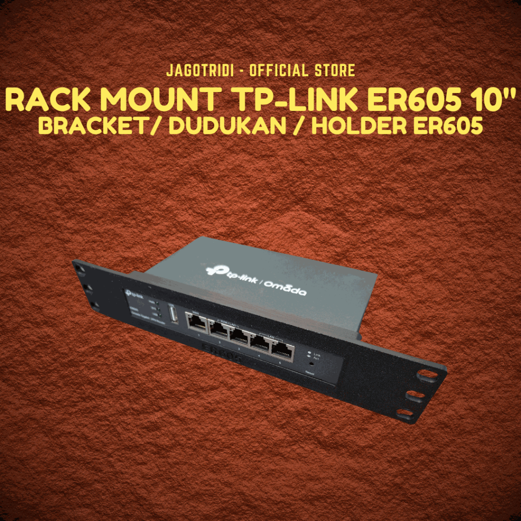 TP-Link ER605 ขายึดแร็ค 10 นิ้ว – ขายึดเราเตอร์ Omada | ที่วางแร็ค 1U Mini Rack | ER605 ขาตั้งพิมพ์ล