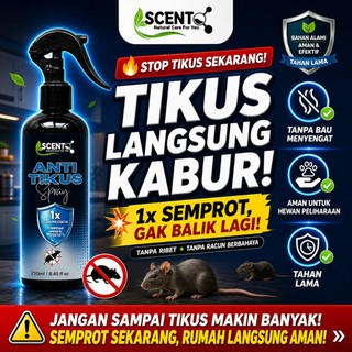 SCENTO Pengusir Tikus Alami Ampuh Spray | Obat Anti Tikus Rumah Mobil Gudang Aman