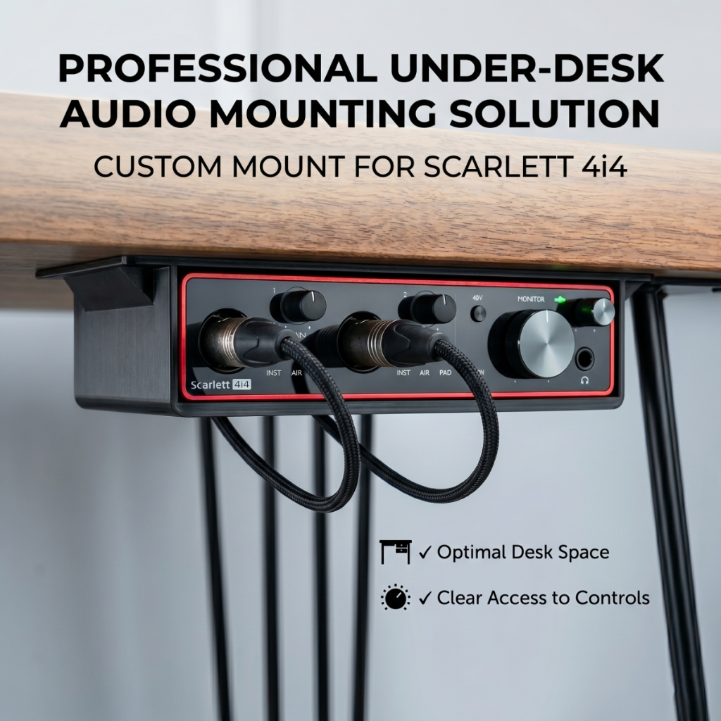 ขายึดสําหรับ 4i4 Gen 3 Focusrite Scarlett ที่วางใต้โต๊ะ - S3D