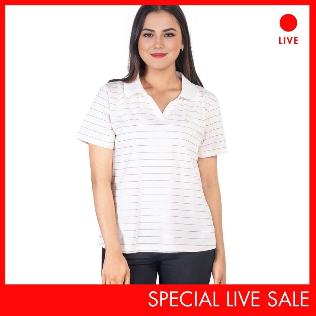 [CLEARANCE] เสื้อยืดผู้หญิง Special Live C2 Alysa Brown Polo