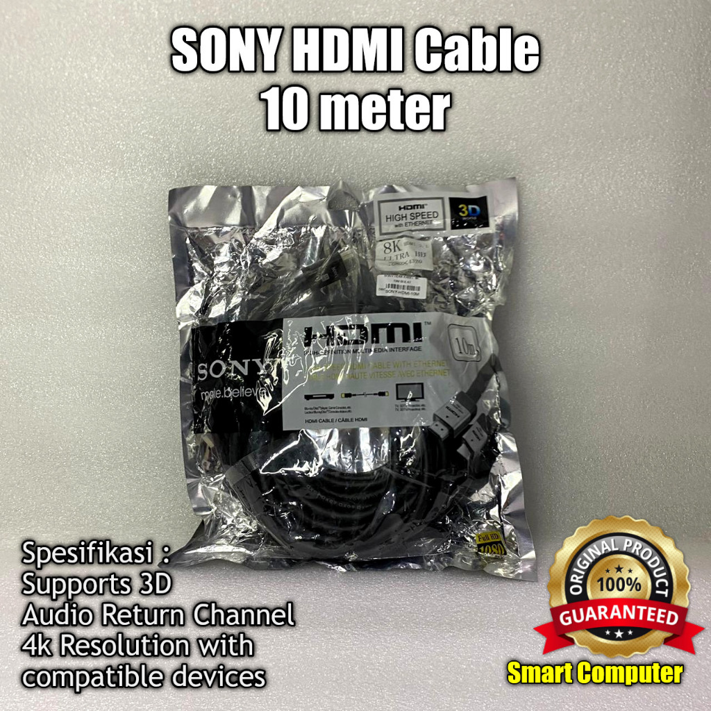 SONY สาย HDMI 10M - HIgh Speed 8K HDMI 2.1