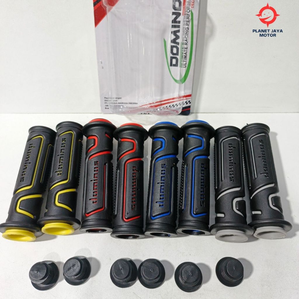ปลอกแฮนด์ยาง / Hanfat Dominos Striped Motif Universal Soft Rubber Motorcycle