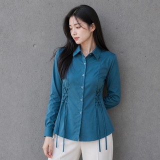 CST - RANIA SHIRT PRESS BODY TALI SERUT LACE UP BAGIAN DEPAN